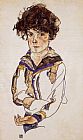 Egon Schiele Portrait of a Boy painting